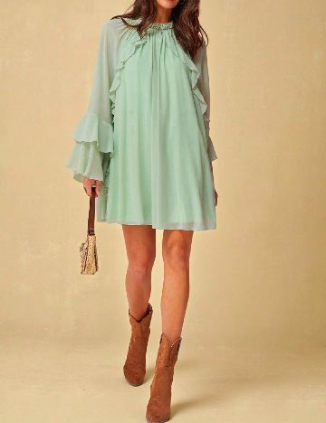 Rochie scurta SHEIN, verde