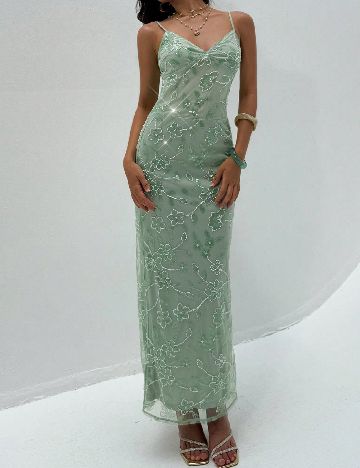 Rochie lunga SHEIN, verde