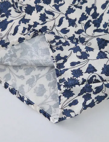 Bluza SHEIN CURVE, albastru/alb