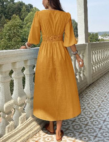 Rochie medie SHEIN, mustar