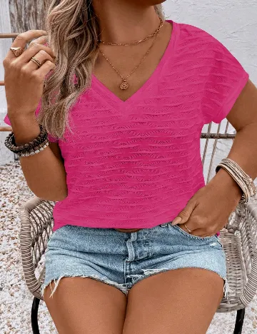 Tricou SHEIN CURVE, roz