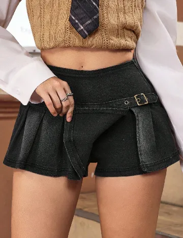 Fusta pantalon SHEIN, negru