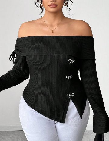 Bluza SHEIN CURVE, negru