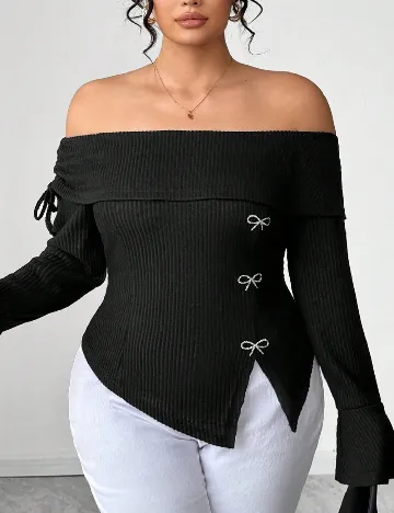 Bluza SHEIN CURVE, negru