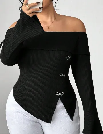 Bluza SHEIN CURVE, negru