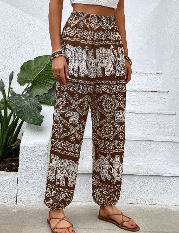 Pantaloni SHEIN, maro