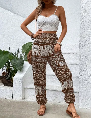 Pantaloni SHEIN, maro