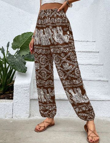 Pantaloni SHEIN, maro