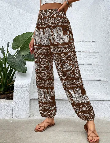 Pantaloni SHEIN, maro