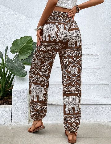 Pantaloni SHEIN, maro