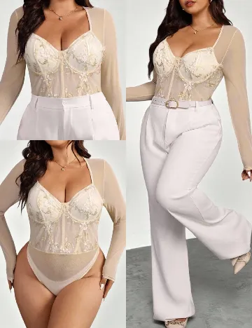 Body SHEIN CURVE, crem