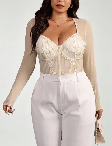 Body SHEIN CURVE, crem