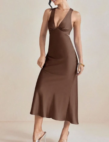 Rochie lunga SHEIN, maro