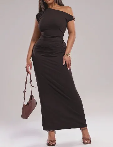 Rochie lunga SHEIN CURVE, maro