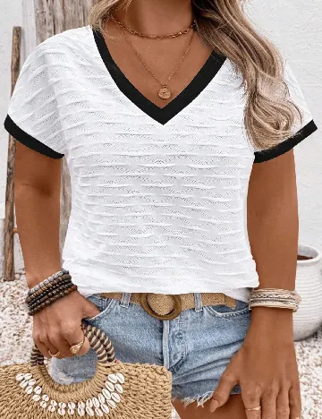 Tricou SHEIN CURVE, alb