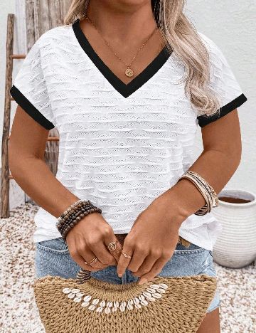 Tricou SHEIN CURVE, alb