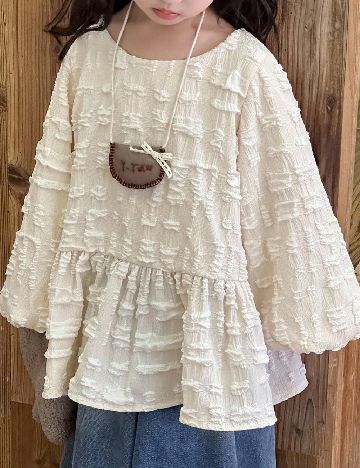 Bluza Shein Kids, crem