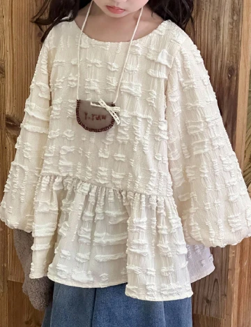 Bluza Shein Kids, crem