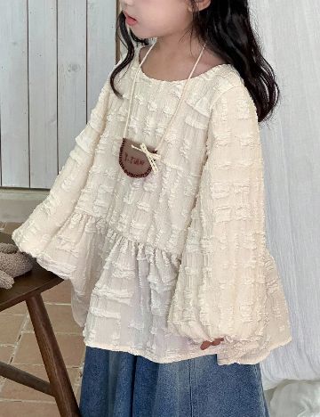 Bluza Shein Kids, crem