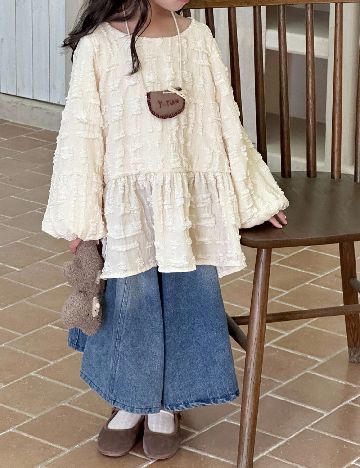 Bluza Shein Kids, crem