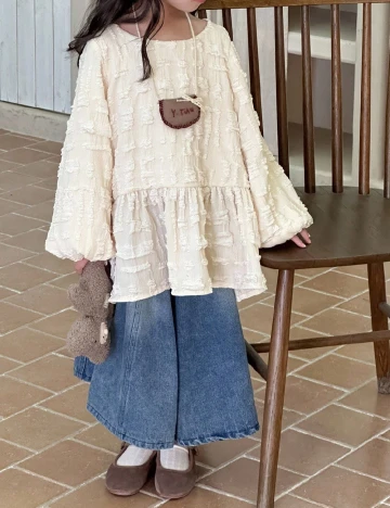 Bluza Shein Kids, crem