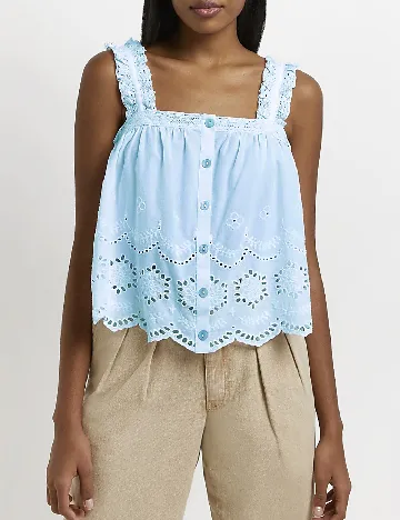 Top River Island, bleu