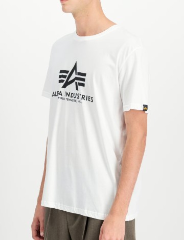 Set Tricouri 2 bucati ALPHA INDUSTRIES, alb/negru