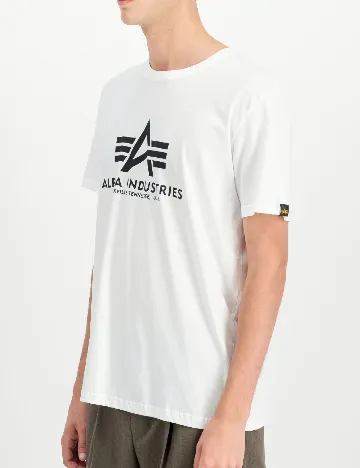 Set Tricouri 2 bucati ALPHA INDUSTRIES, alb/negru