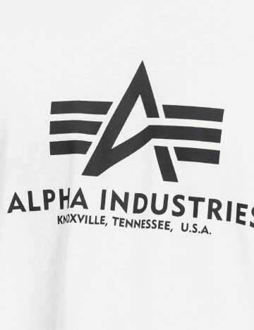 Set Tricouri 2 bucati ALPHA INDUSTRIES, alb/negru