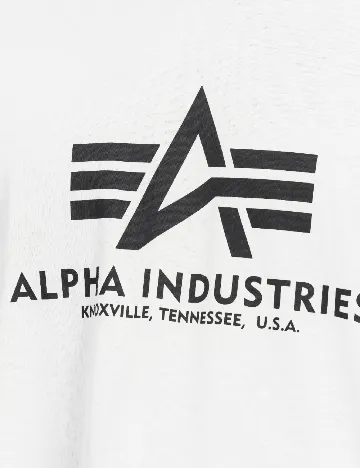 Set Tricouri 2 bucati ALPHA INDUSTRIES, alb/negru