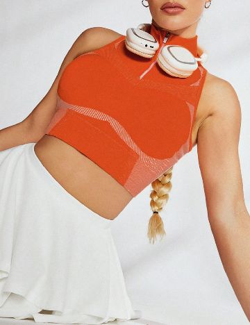 Top SHEIN, portocaliu