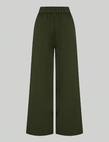 Pantaloni SHEIN CURVE, verde inchis