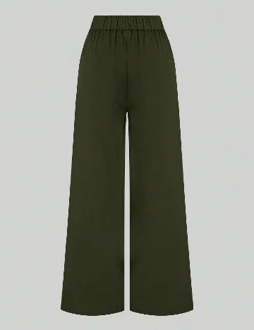 Pantaloni SHEIN CURVE, verde inchis