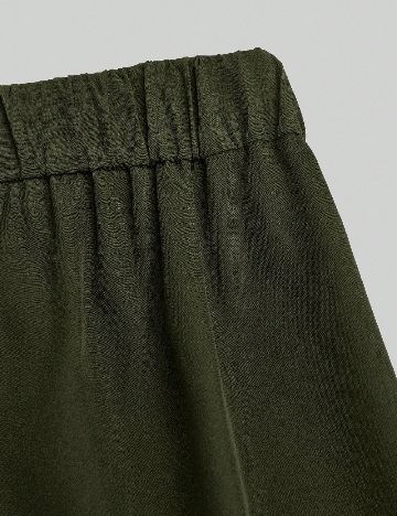 Pantaloni SHEIN CURVE, verde inchis