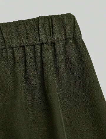 Pantaloni SHEIN CURVE, verde inchis