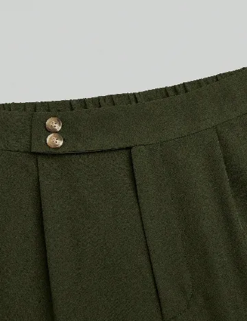 Pantaloni SHEIN CURVE, verde inchis