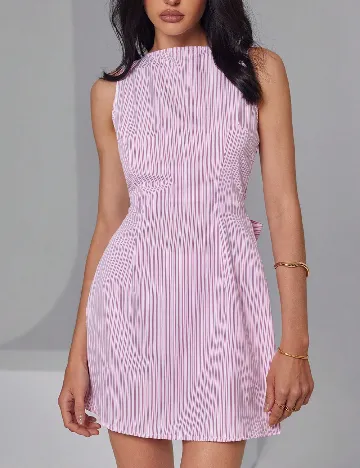 Rochie scurta SHEIN, alb/roz