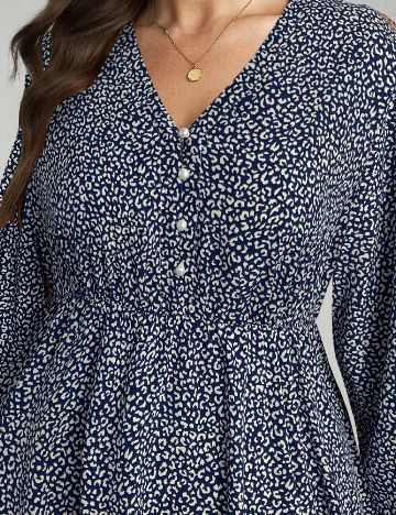 Rochie medie SHEIN CURVE, albastru