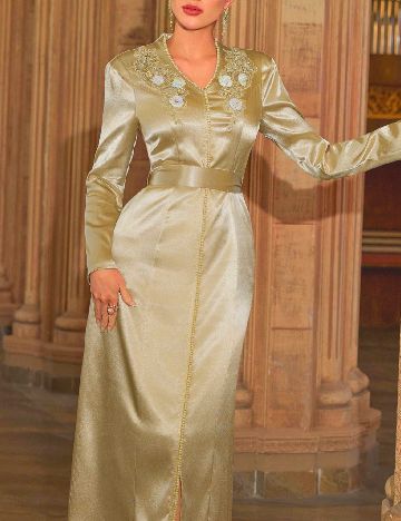 Rochie lunga SHEIN, crem