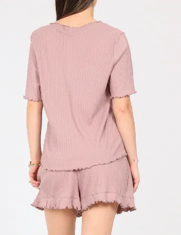 Pijama River Island, roz pudra