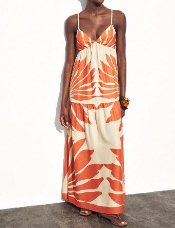 Rochie lunga SHEIN, galben/portocaliu