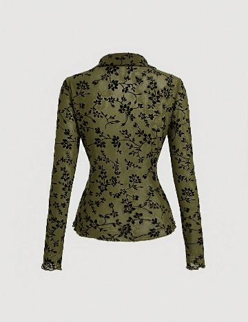 Camasa SHEIN, verde inchis