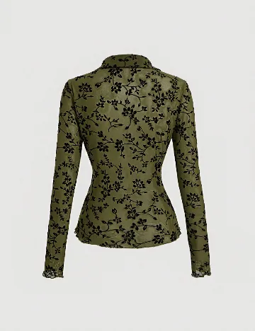 Camasa SHEIN, verde inchis