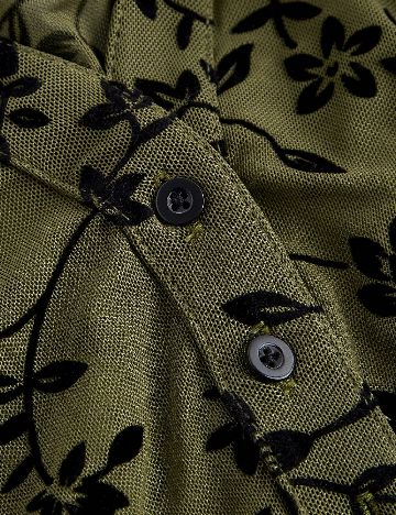 Camasa SHEIN, verde inchis