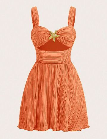 Rochie scurta SHEIN, portocaliu