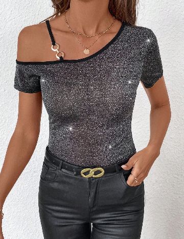 Bluza SHEIN, gri/negru