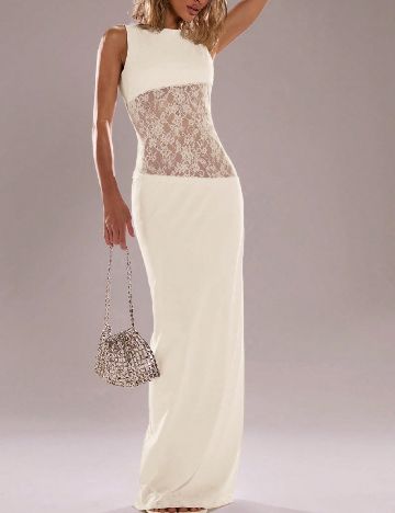 Rochie lunga SHEIN, crem