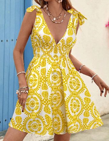 Rochie scurta SHEIN, galben