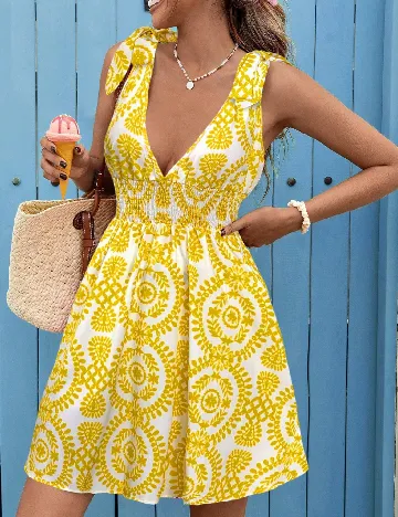 Rochie scurta SHEIN, galben