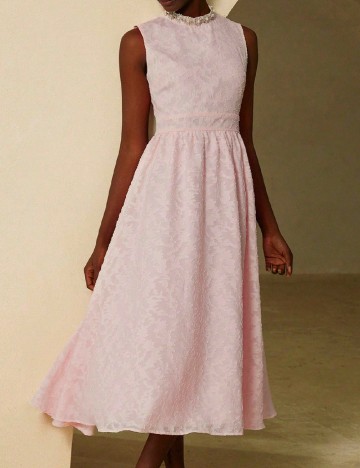 Rochie medie Aveloria, roz